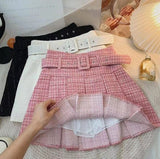 ベルト付きプリーツミニスカート(3COLOR)AB1194