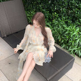 スカーフタイエアリーワンピースAO1746