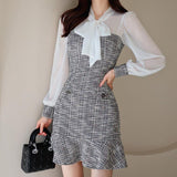 タイ付きドッキングワンピースAO1704