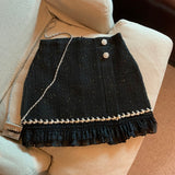 裾フリルツイードスカート(2COLOR)AB1207