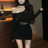 レースカットフィットワンピースAO1837