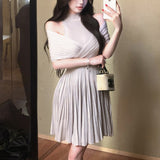 クロスニットワンピース(2COLOR)AO1778