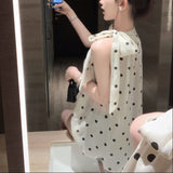 ホルターネックドットブラウスAT1367