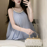 パールネックシフォンブラウス(3COLOR)AT1348