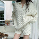 リラクシーケーブルニットセットアップ(2COLOR)AS1582