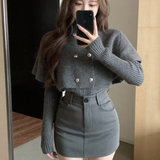 ケープニットグレーセットアップAS1697