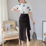 スリット入りタイトスカート(2COLORS)AB1003