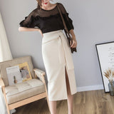 スリット入りタイトスカート(2COLORS)AB1003