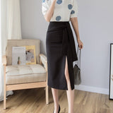 スリット入りタイトスカート(2COLORS)AB1003