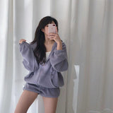 リブパーカールームウェア(3COLORS)AR1008