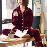 ベルベット前開きルームウェア(3COLORS)AR1002