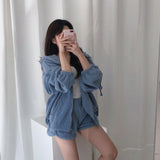 リブパーカールームウェア(3COLORS)AR1008