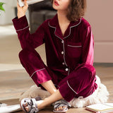 ベルベット前開きルームウェア(3COLORS)AR1002