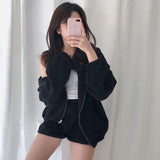 リブパーカールームウェア(3COLORS)AR1008