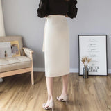 スリット入りタイトスカート(2COLORS)AB1003