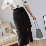 スリット入りタイトスカート(2COLORS)AB1003