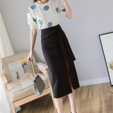 スリット入りタイトスカート(2COLORS)AB1003