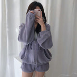 リブパーカールームウェア(3COLORS)AR1008