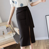 スリット入りタイトスカート(2COLORS)AB1003