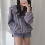 リブパーカールームウェア(3COLORS)AR1008