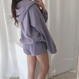 リブパーカールームウェア(3COLORS)AR1008