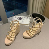 スタッズウェッジサンダル(2COLORS)AP1023