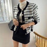 レディボーダーカーディガン(2COLOR)AT1218