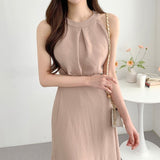 ホルターネックラップスカートセットアップ(3COLORS)AS1204