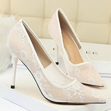 高見え総レースパンプス(3COLORS)AP1014