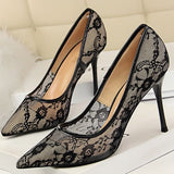 高見え総レースパンプス(3COLORS)AP1014