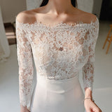 オフショルレース切り替えドレス(2COLOR)AO1433