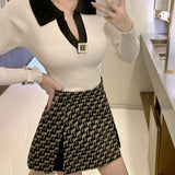 モダン柄スコートAB1166