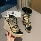 スタッズウェッジサンダル(2COLORS)AP1023