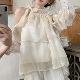 オープンショルダーフリルブラウス(2COLOR)AT1255