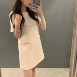 ベーシックツイードワンピース(3COLORS)AO1326