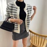 レディボーダーカーディガン(2COLOR)AT1218