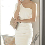 マントスリーブワンショルドレス(2COLOR)AO1460