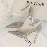 エレガントビジューストラップパンプス(3COLORS)AP1016