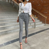 ギンガムチェックタイトパンツAB1139