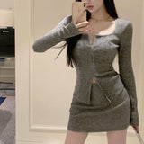 リブデザインタイトセットアップ(2COLOR)AS1310