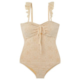 【即納】ジャガードフラワーフリルモノキニAW1041