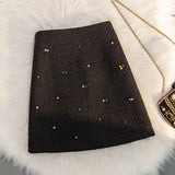 カラービジューツイードスカート(2COLOR)AB1170