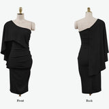 マントスリーブワンショルドレス(2COLOR)AO1460