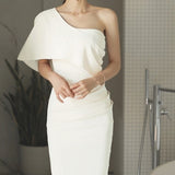 マントスリーブワンショルドレス(2COLOR)AO1460