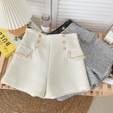 ゴールドボタンツイードショートパンツ(3COLOR)AB1145