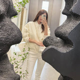 ツイードきれいめブルゾン(2COLOR)AJ1120