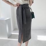 ウエストマークスリット入りスカート(3COLORS)AB1138