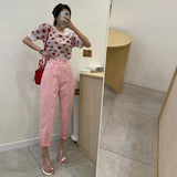 ハイウエストカラーデニム(2COLORS)AB1128