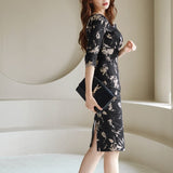 モノトーンフラワードレス(2COLOR)AO1458