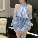 オープンショルダーフリルブラウス(2COLOR)AT1255